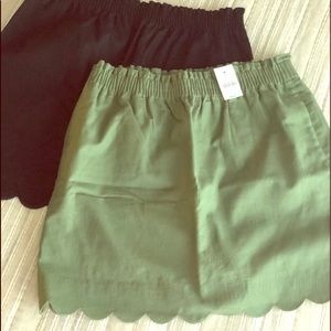 J. Crew scalloped linen skirt.